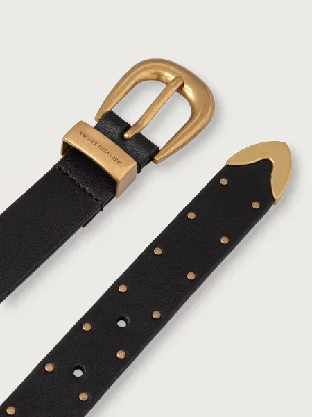 Tommy Hilfiger pas usnjeni črna