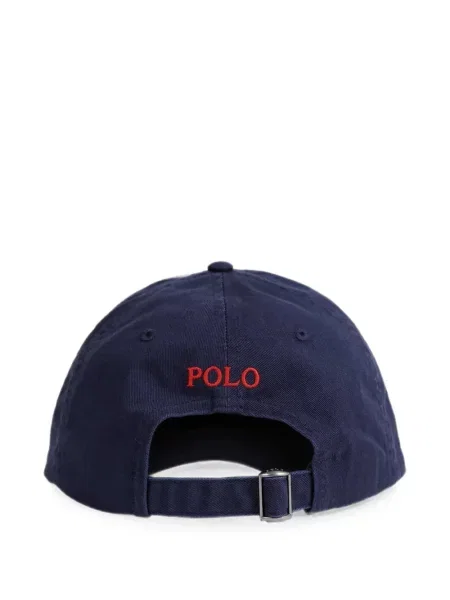 Căciulă Polo Ralph Lauren din țesătură twill cu autograf cu cordon albastru