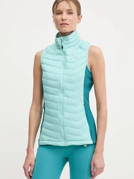 Columbia bezrękawnik sportowy Powder Pass turkusowy przejściowy