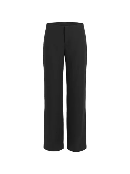 Pantaloni Reformation cu talie joasă de in negru