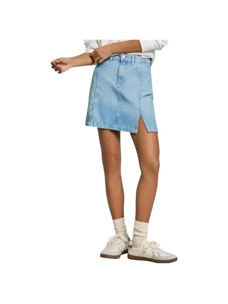 Fustă din denim Pepe Jeans albastru