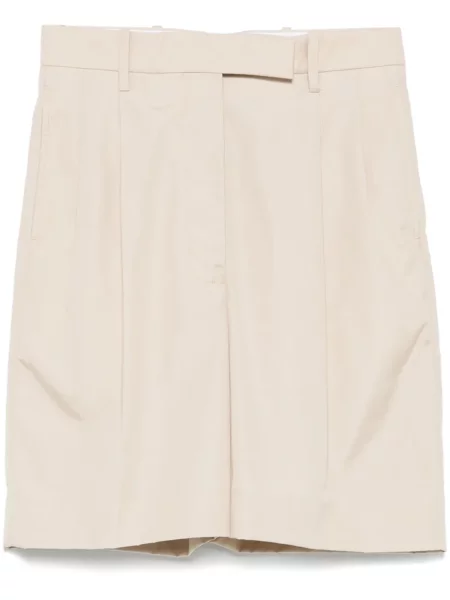 Pantaloni scurți Thom Browne plisate kaki