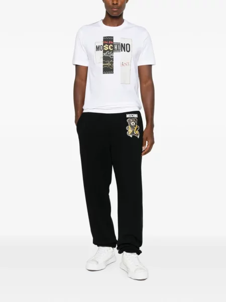 Tricou Moschino cu autograf alb