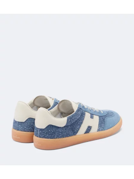 Sneakerși Hogan din piele de căprioară albastru