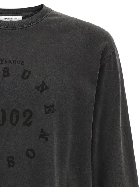 Lung tricou Maison Kitsune negru
