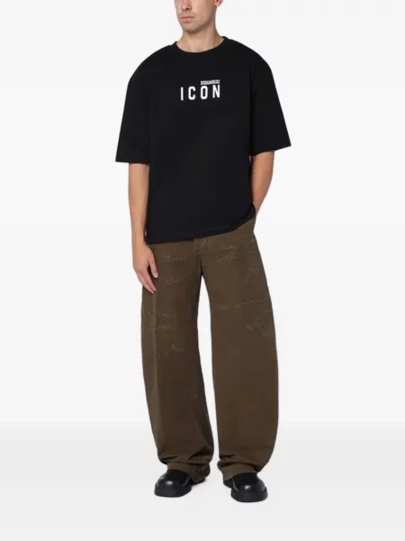 Pantaloni Dsquared2 zdrențuiți verde