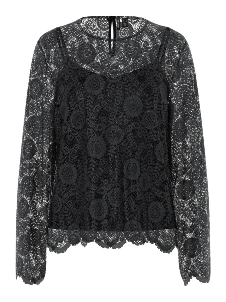 PIECES Tricou PCOLLINE' negru