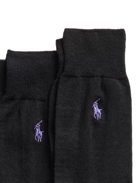 Șosete Polo Ralph Lauren cu broderie în carouri de flanelă verde