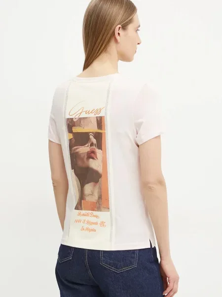 Тениска Guess розово