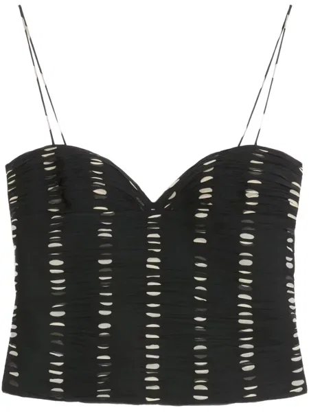 Top Valentino Garavani drapat negru