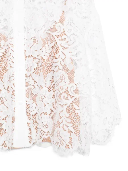 Cămașă Michael Kors din dantelă alb