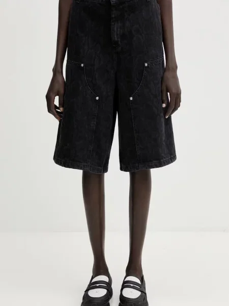 Carhartt WIP W Snake Nixon Double Knee Short σορτς ντένιμ γυναικεία μαύρο
