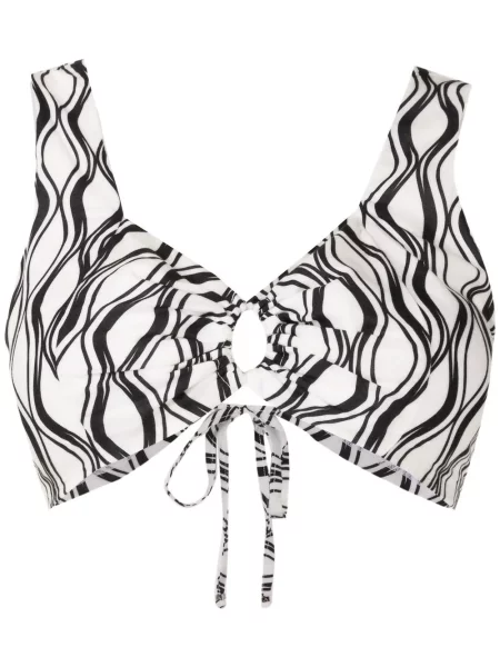 Cropp top Amir Slama cu imagine alb