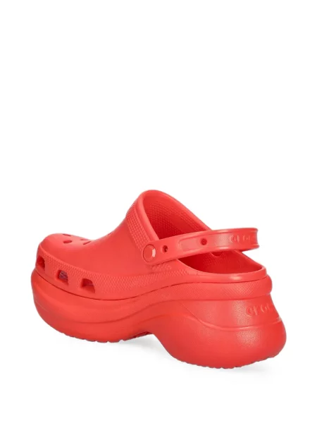 Papuci tip mules Crocs cu platformă roșu