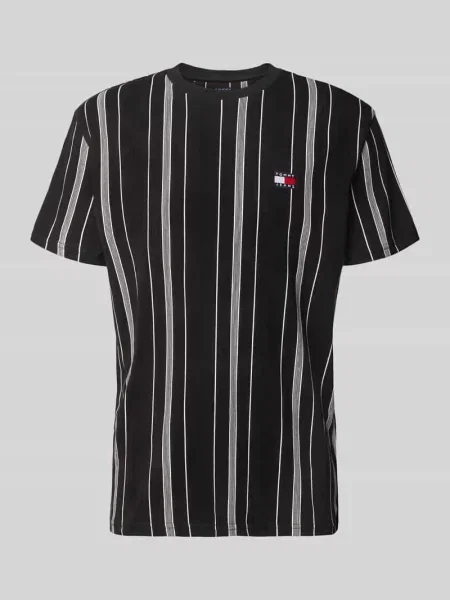 T-shirt o kroju regular fit z czystej bawełny Tommy Jeans czarna