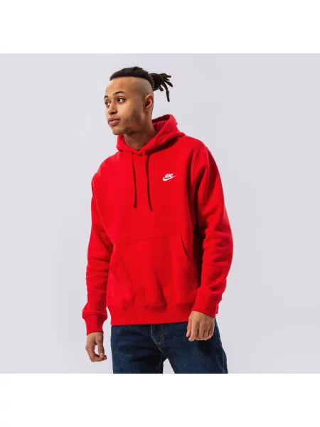Nike Bluza Z Kapturem Sportswear Club Fleece czerwona