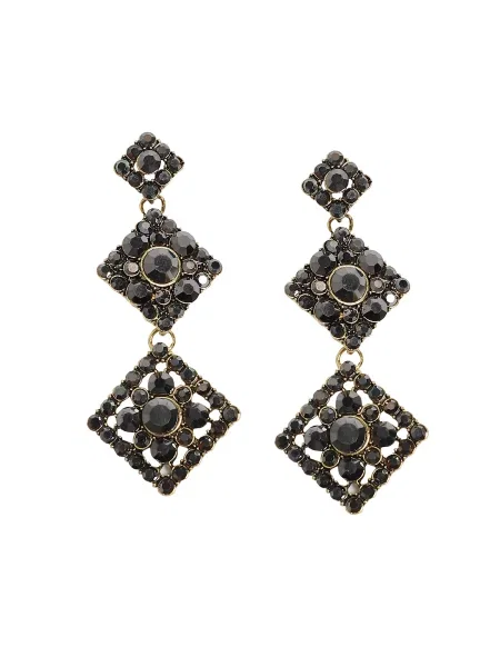 SOHI Uhani / srebrna črna