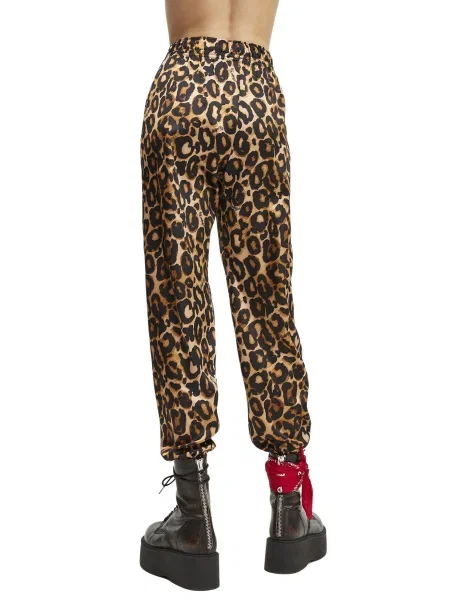 Pantaloni Aniye By cu model leopard negru