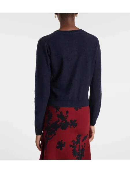 Cardigan Erdem cu broderie albastru