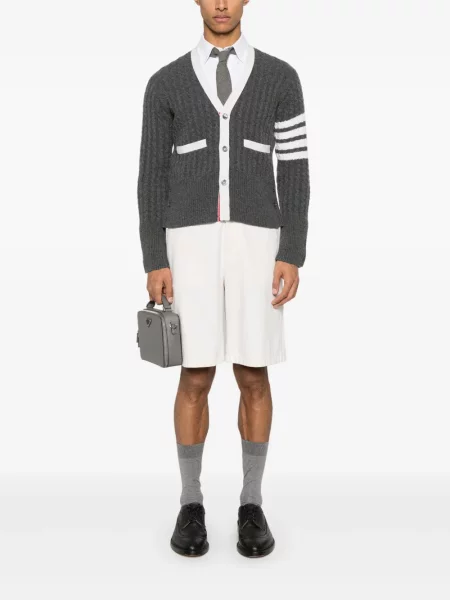 Cardigan Thom Browne cu dungi gri