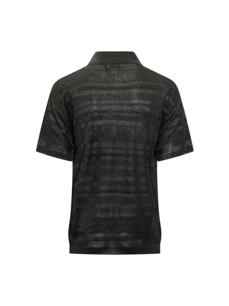Lekki sweter Laneus żakardowy czarny