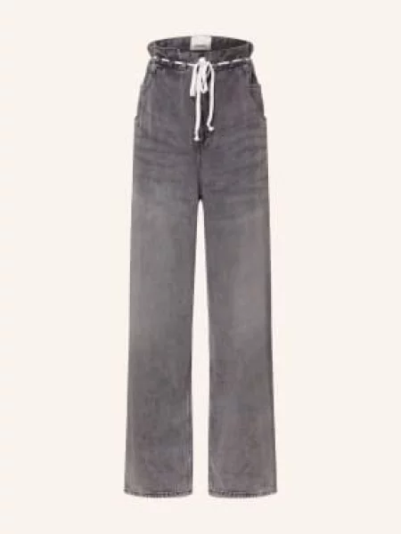 Marant Étoile Jeansy Paperbag Jordy grau szare