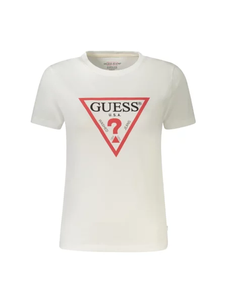 T-shirt basic Guess biały