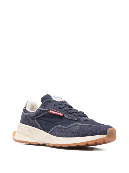 Tenisice Dsquared2 s vezicama s čipkom plava