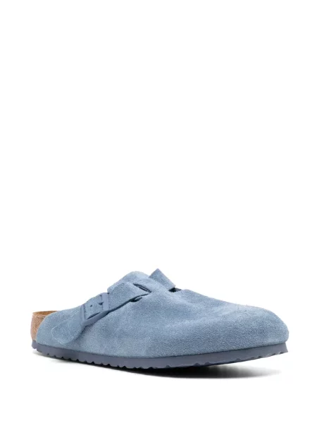 Kapcie Birkenstock zamszowe niebieskie