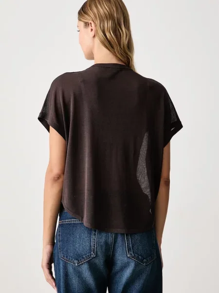 United Colors of Benetton bluza z viskozo rjava