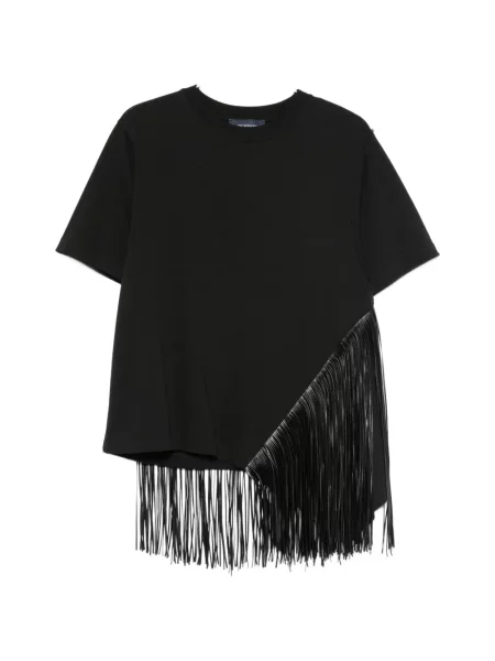 Tricou Sportmax cu franjuri negru