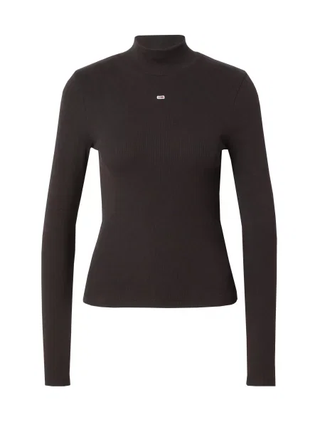 Tommy Jeans Tricou ESSENTIAL negru maro