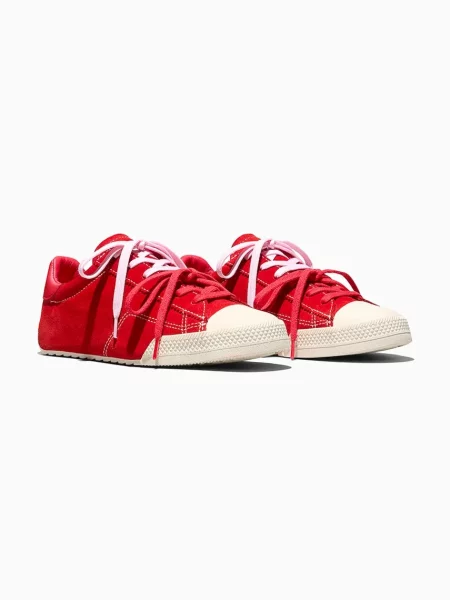 Converse tenisówki zamszowe Chuck Taylor Lo czerwone