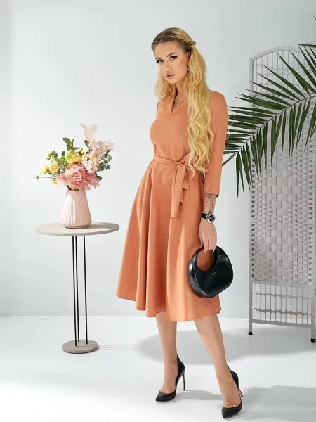 Платье миди Ladylike бежевое