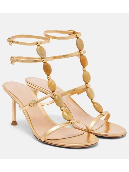 Sandale Gianvito Rossi din piele auriu