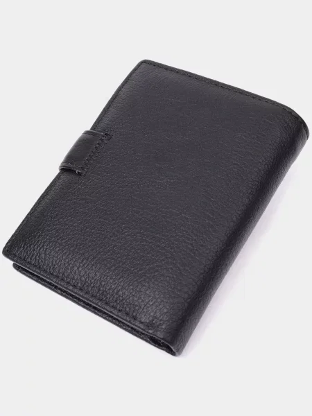 Кожаный кошелек St Leather Accessories черный