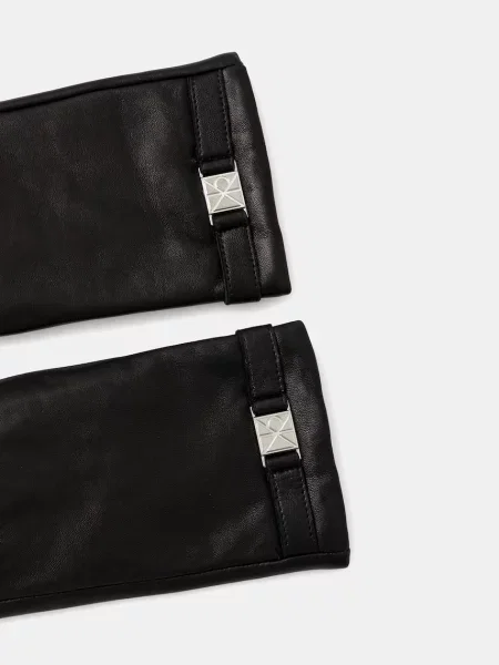 Calvin Klein Mănuși de piele negru