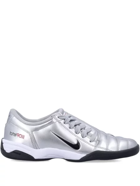 Iš natūralios odos retro stiliaus kelnės Nike apvaliu kaklu ruda