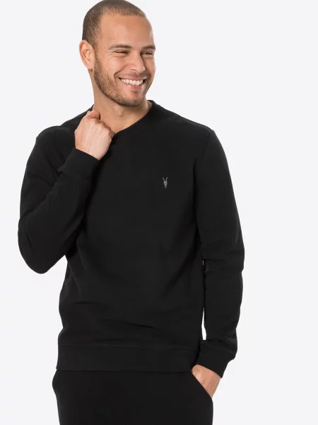 AllSaints Majica Raven' črna