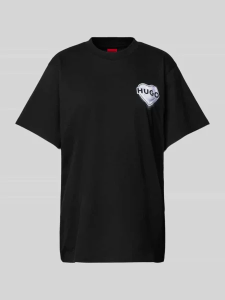 T-shirt z nadrukiem z logo czarna