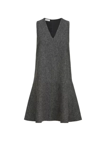 Rochie mini Brunello Cucinelli de lână gri
