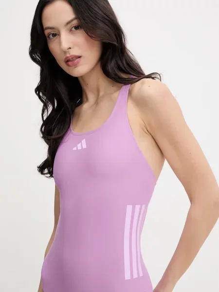Jednodílné plavky adidas Performance fialové
