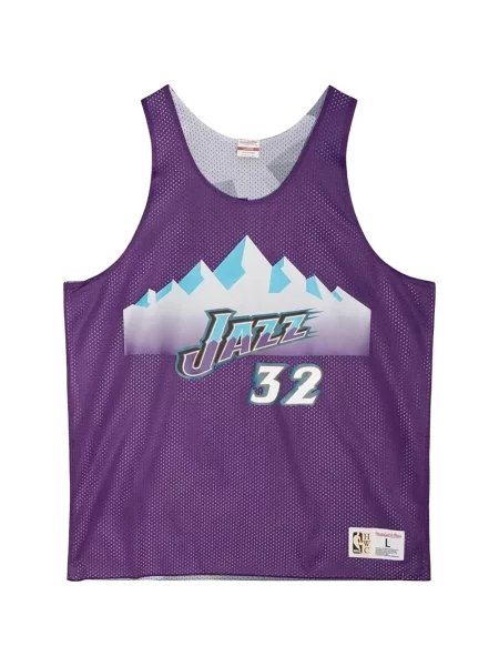 Reversibil cămașă Mitchell & Ness plasă violet