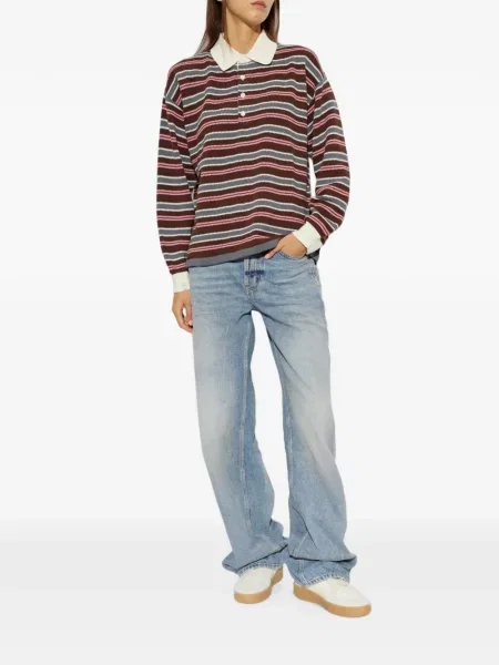 Lung tricou polo The Upside maro