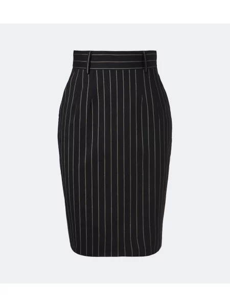 Fustă tip creion Dolce&gabbana de lână negru