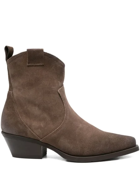 Botine Metisse din piele de căprioară cowboy maro