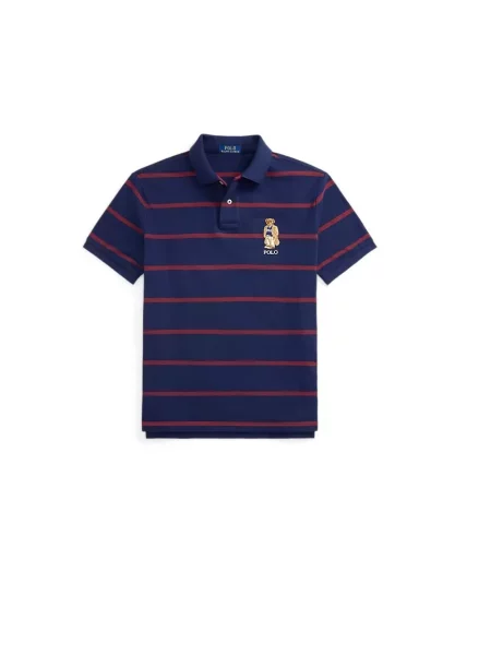 Krótka koszulka Polo Ralph Lauren z krótkim rękawem niebieska