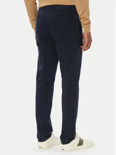 BOSS Chino hlače Mornarsko Modern Fit modra