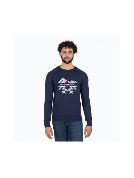 Жаккардовая спортивная кофта Rossignol синяя