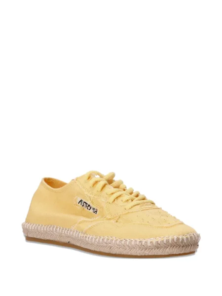 Sneakerși Autry cu șireturi din dantelă galben